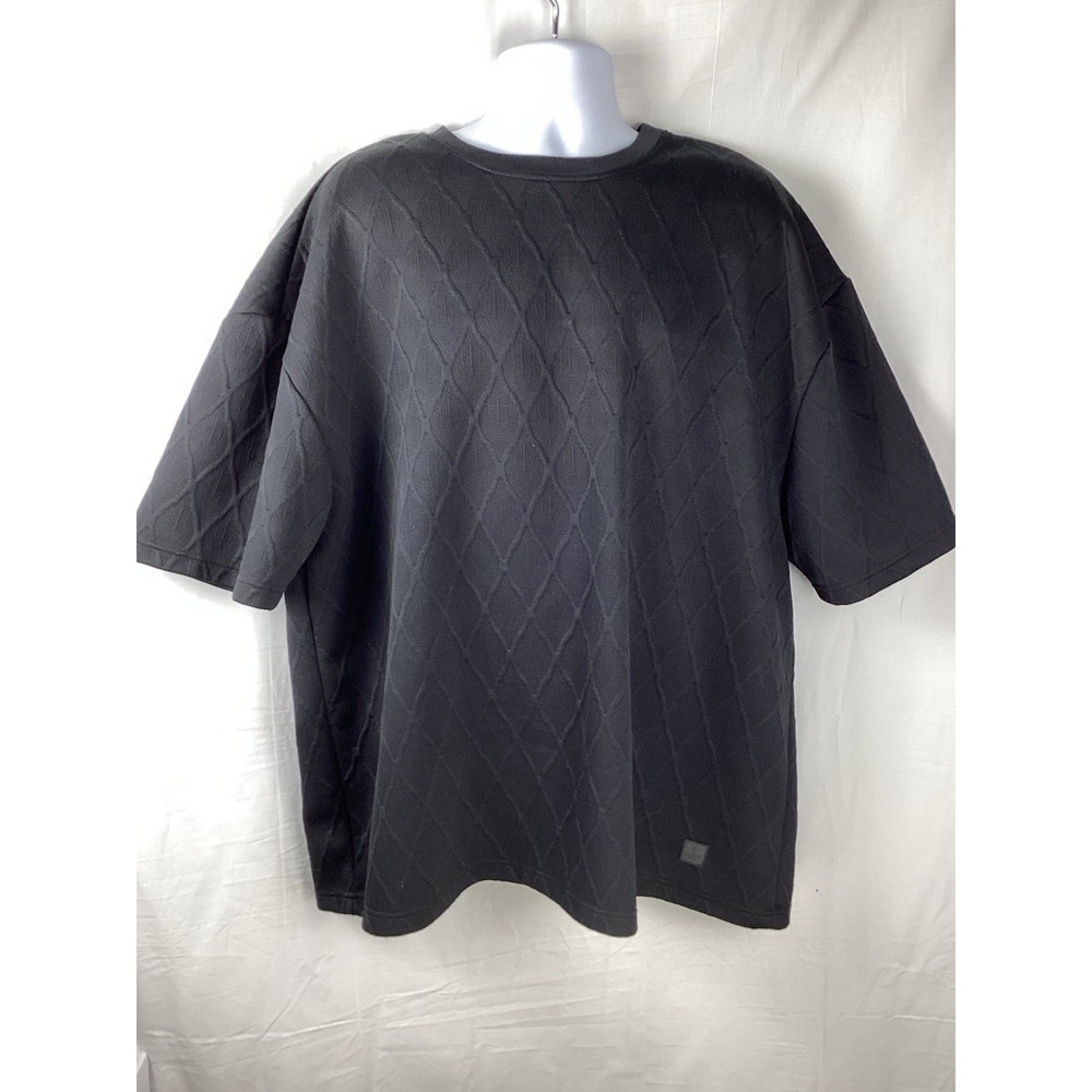Saints Studio Men's 3XL Classic Black Diamond Pattern Short Sleeve Tee
